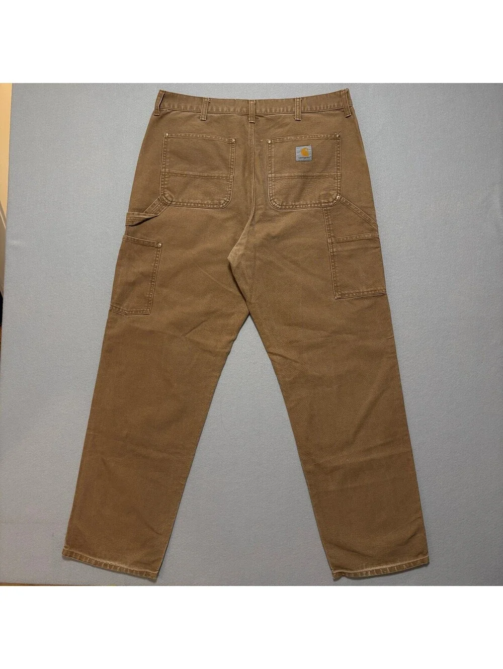 VTG 90's Carhartt Double Knee Duck Canvas Workwear Pants Men's 36x32 Brown